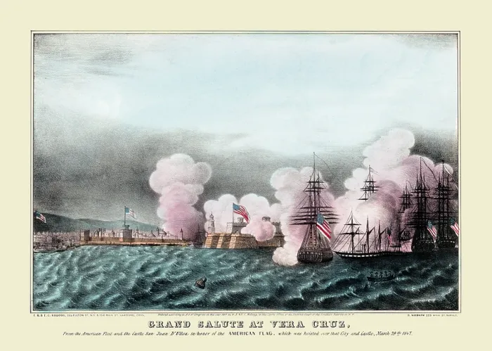 Framed Print : Grand salute at Vera Cruz