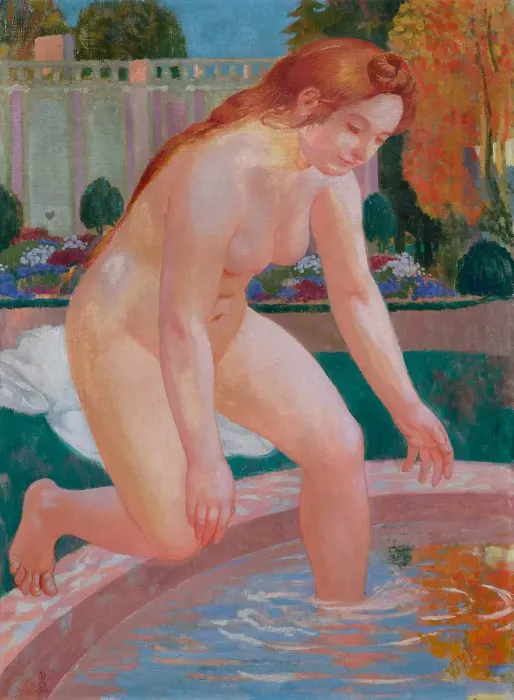 Framed Print : Grande Baigneuse Ou Suzanne Au Bain Framed Print : Grande Baigneuse Ou Suzanne Au Bain