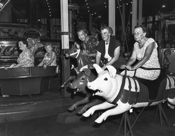 Framed Print : Grandmothers on a Merry-Go-Round Framed Print : Grandmothers on a Merry-Go-Round