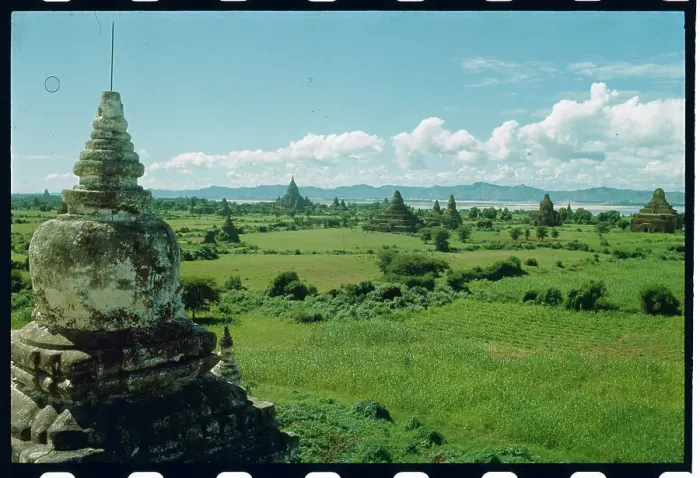 Framed Print : Grassy Temples of Burma Framed Print : Grassy Temples of Burma