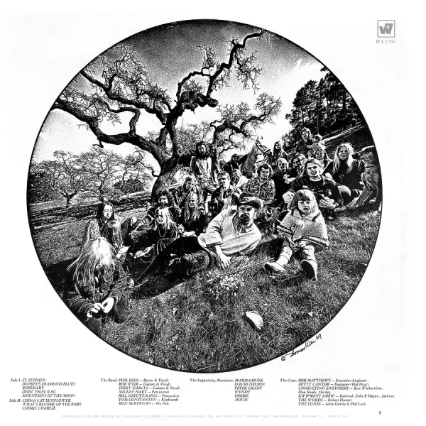 Grateful Dead Aoxomoxoa Back Cover Print, June 20, 1969. Art