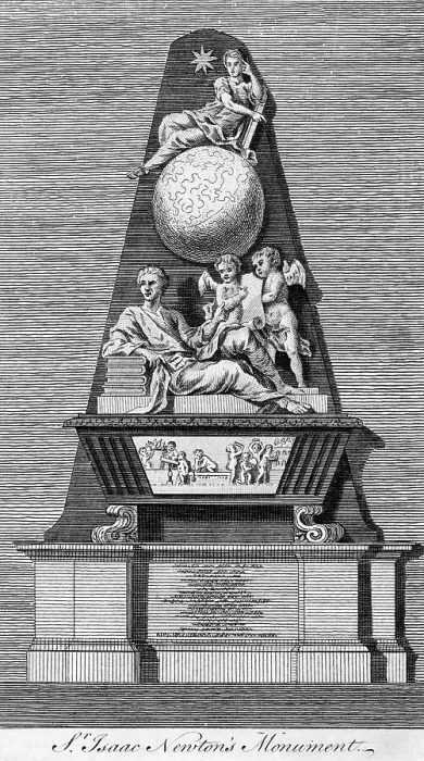 Framed Print : Gravestone of Isaac Newton / Engraving Framed Print : Gravestone of Isaac Newton / Engraving