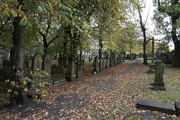 Graveyard in autumn, Edinburgh, Scotland, United Kigndom