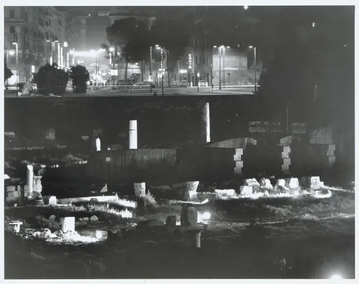 Framed Print : Graveyard Underneath Street Scene at Night