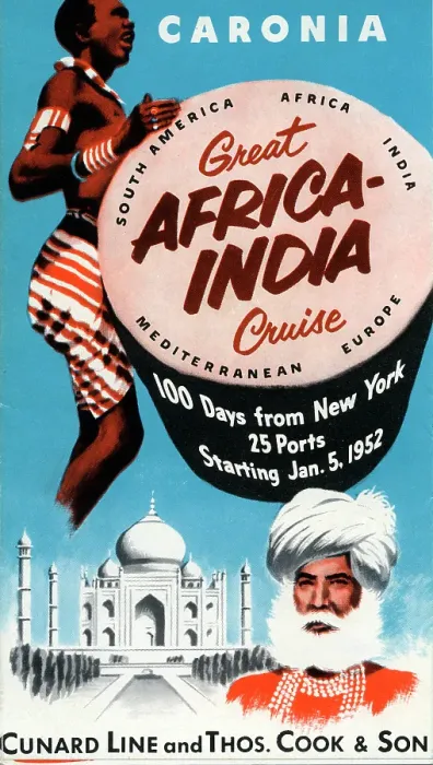 Framed Print : Great Africa-India Cruise, Cunard Line and Thos. Cook & Son Framed Print : Great Africa-India Cruise, Cunard Line and Thos. Cook & Son