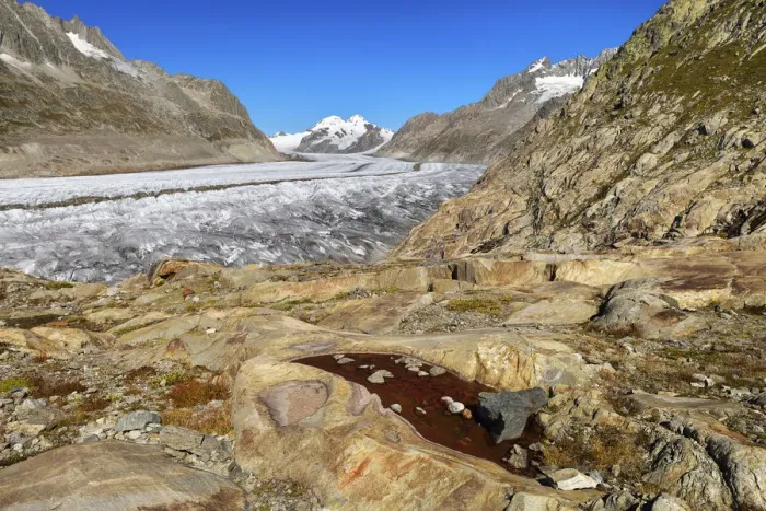 Framed Print : Great Aletsch Glacier, mountains Eiger and Monch at the back, Canton of Valais, Goms, Switzerland Framed Print : Great Aletsch Glacier, mountains Eiger and Monch at the back, Canton of Valais, Goms, Switzerland
