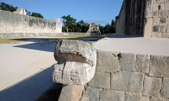 Framed Print : Great Ball Court and Serpent Statue, Chichen Itza Framed Print : Great Ball Court and Serpent Statue, Chichen Itza