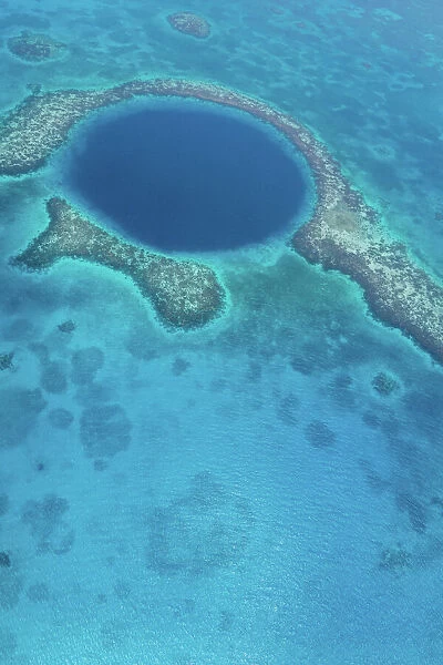 A1 84x59cm Poster Of Great Blue Hole Belize