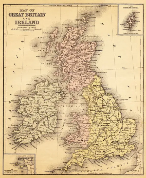 Framed Print : great britain and ireland