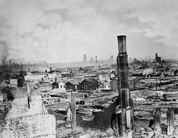 Great Chicago Fire. The aftermath of the Great Chicago Fire of 1871