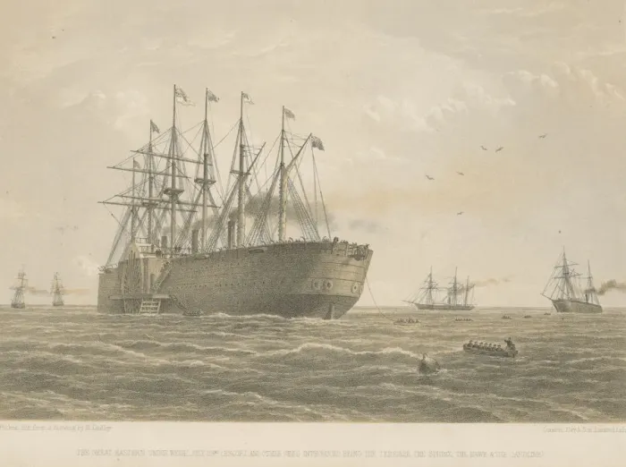 Framed Print : Great Eastern At Sea Framed Print : Great Eastern At Sea