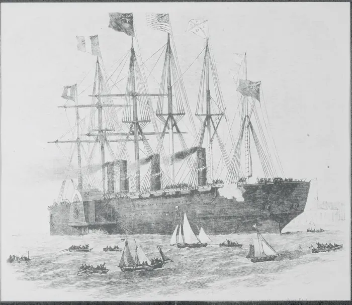 Framed Print : Great Eastern and Other Ships Sailing Framed Print : Great Eastern and Other Ships Sailing