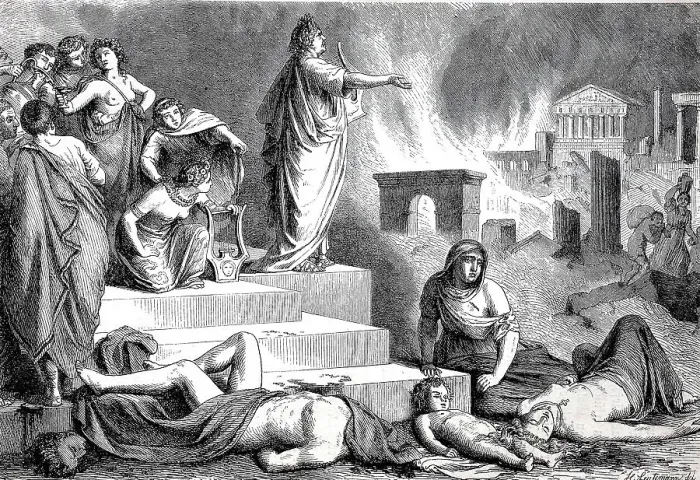 Framed Print : The Great Fire of Rome was a city fire that broke out on the night of 18-19 July in 64 AD, Italy, History of Ancient Rome, Roman Empire, digitally restored reproduction from a 19th century original Framed Print : The Great Fire of Rome was a city fire that broke out on the night of 18-19 July in 64 AD, Italy, History of Ancient Rome, Roman Empire, digitally restored reproduction from a 19th century original