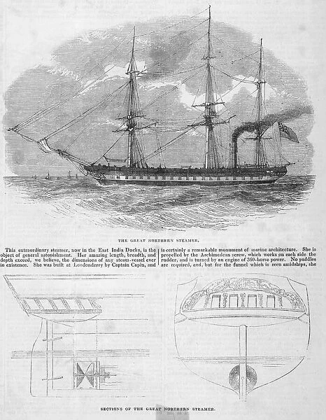 Great Northern. The steamship Great Northern, circa 1844