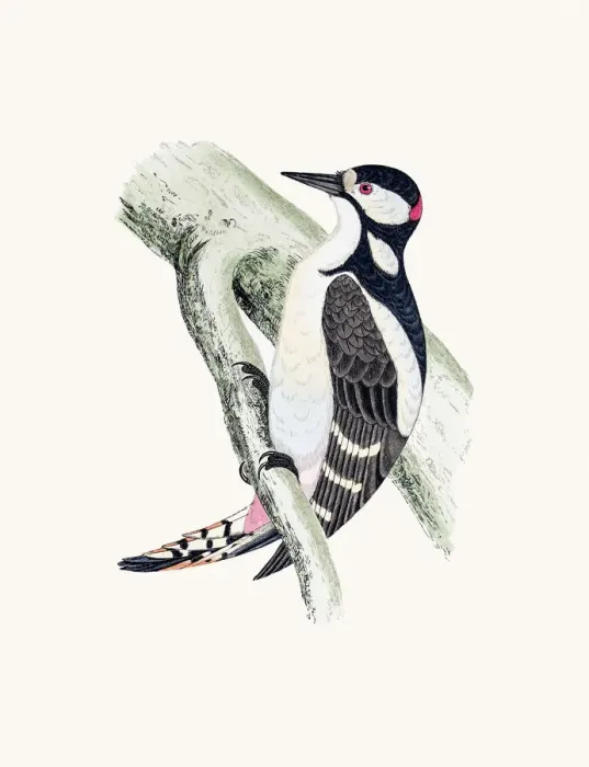 Framed Print : Great spotted woodpecker bird