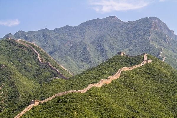 Great Wall of China through the mountains