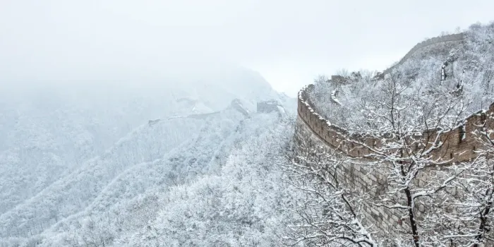 Framed Print : great wall of china in winter Framed Print : great wall of china in winter