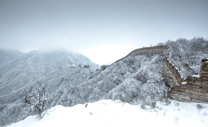 Framed Print : great wall of china in winter Framed Print : great wall of china in winter