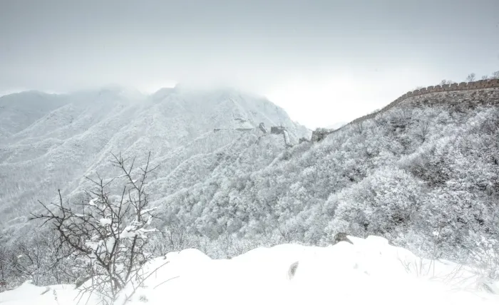Framed Print : great wall of china in winter Framed Print : great wall of china in winter