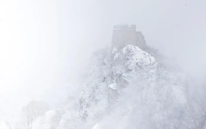 Framed Print : great wall of china in winter Framed Print : great wall of china in winter
