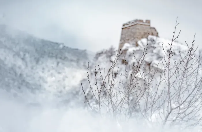 Framed Print : great wall of china in winter Framed Print : great wall of china in winter