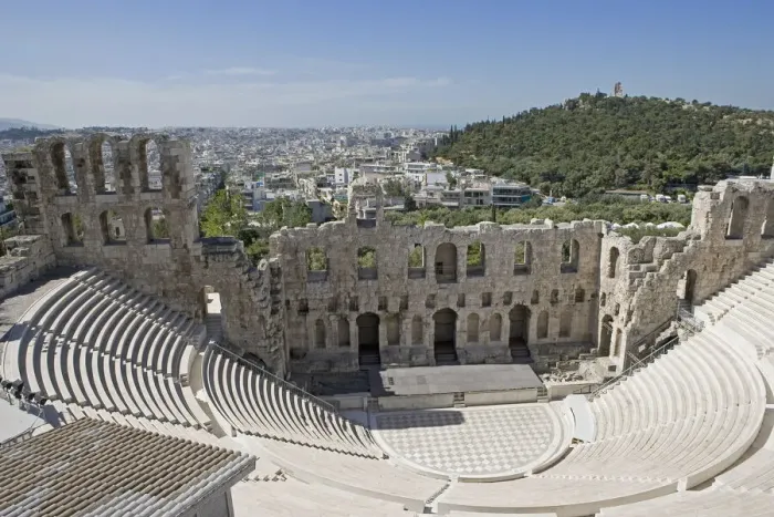 Framed Print : Greece, Athens, Acropolis, Odeon of Herodes Atticus, elevated view Framed Print : Greece, Athens, Acropolis, Odeon of Herodes Atticus, elevated view