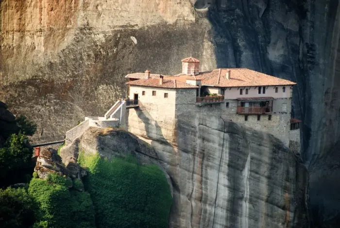 Framed Print : Greece, Thessaly, Meteora monasteries complex, View of Rousanou Monastery Framed Print : Greece, Thessaly, Meteora monasteries complex, View of Rousanou Monastery