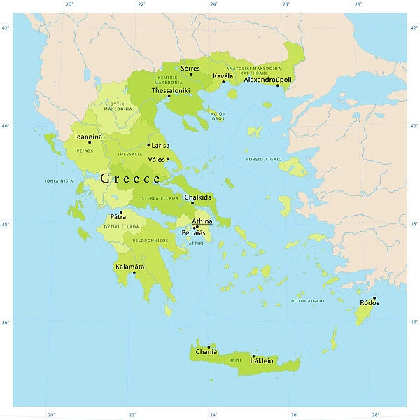Greece Vector Map