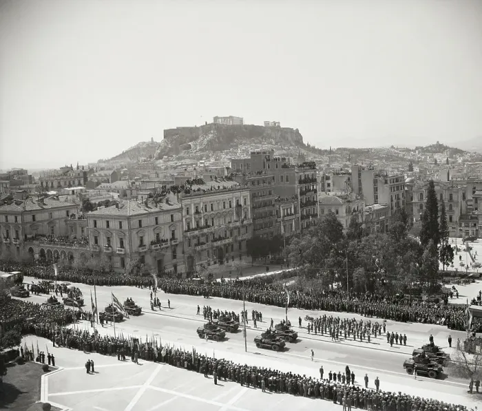 Framed Print : Greek Army Tanks Rumble By During Parade Framed Print : Greek Army Tanks Rumble By During Parade