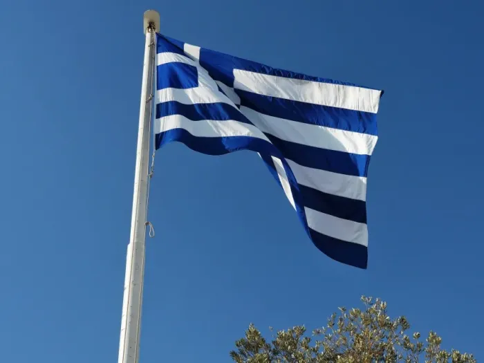 Framed Print : The Greek Flag Framed Print : The Greek Flag