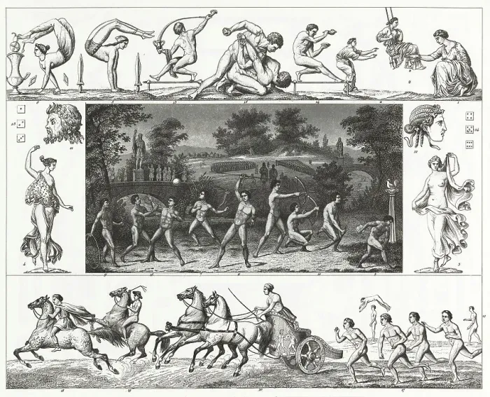 Framed Print : Greek Games Framed Print : Greek Games