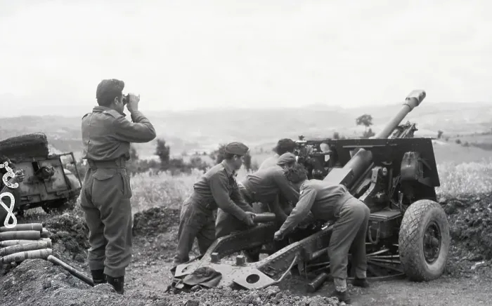 Framed Print : Greek Mountain Artillery Gun in Operation Framed Print : Greek Mountain Artillery Gun in Operation