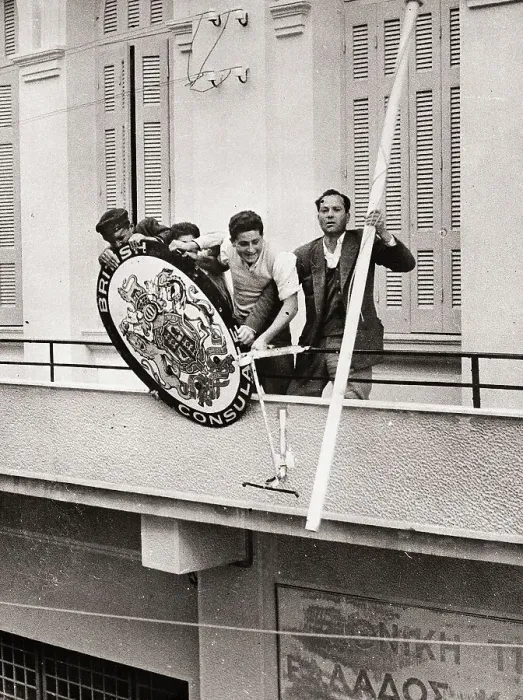 Framed Print : Greek Students Throw British Consul Sign Off Balcony Framed Print : Greek Students Throw British Consul Sign Off Balcony