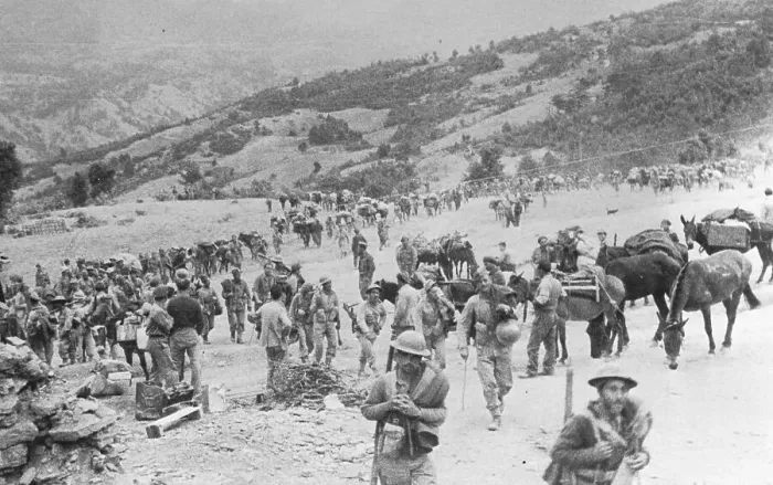 Framed Print : Greek Troops Camping on Hillside Framed Print : Greek Troops Camping on Hillside