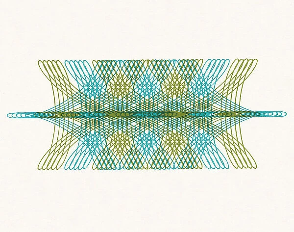 Green and Blue Line Drawing