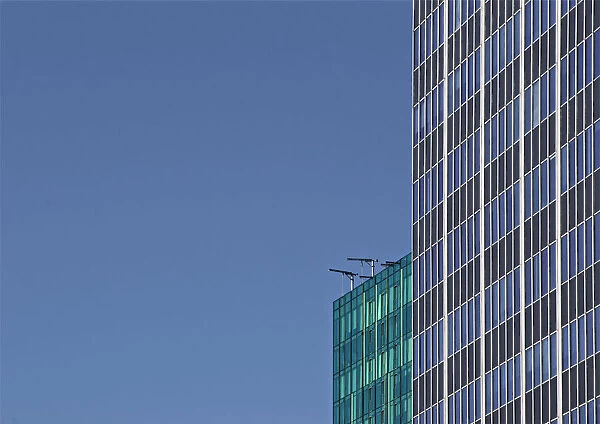 Green and Blue Skyscraper