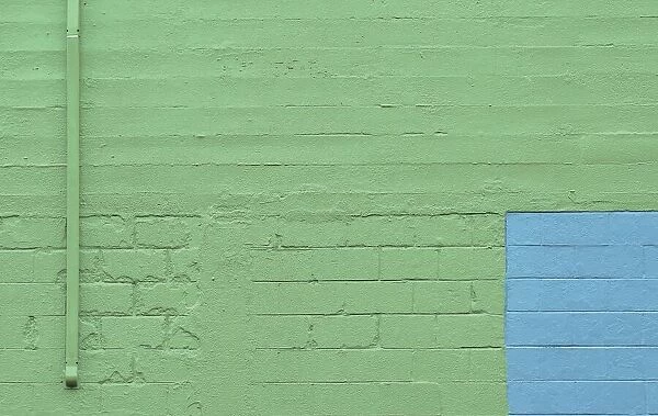 Green and Blue Wall