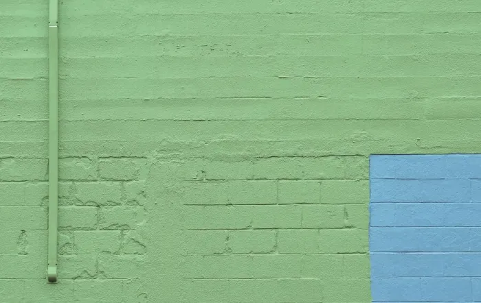 Framed Print : Green and Blue Wall Framed Print : Green and Blue Wall