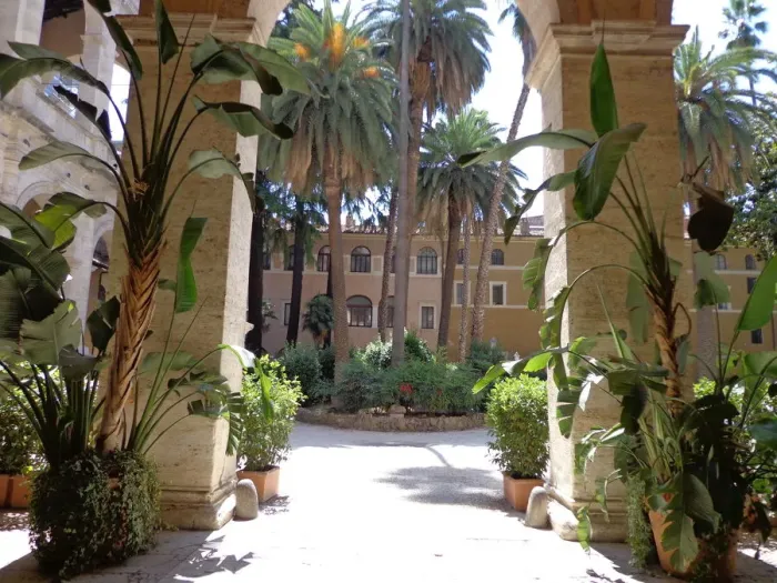 Framed Print : Green courtyard of the Palazzo Venezia in Rome, Italy Framed Print : Green courtyard of the Palazzo Venezia in Rome, Italy