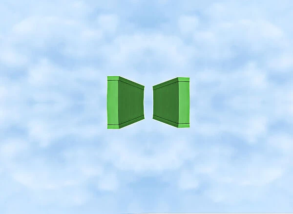 Two Green Cubes
