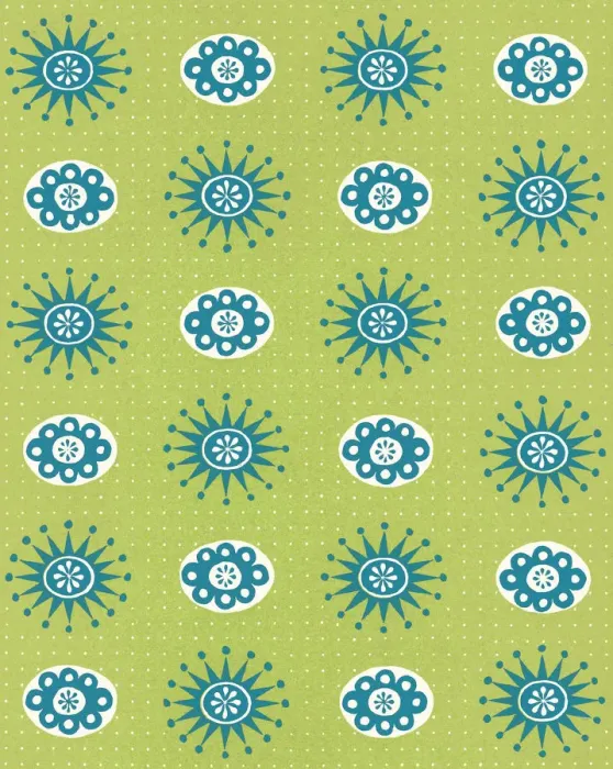 Framed Print : Green Floral Pattern Framed Print : Green Floral Pattern