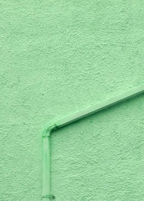 Framed Print : Green Piped Wall