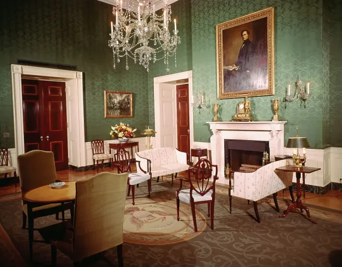 Framed Print : Green Room in the White House Framed Print : Green Room in the White House