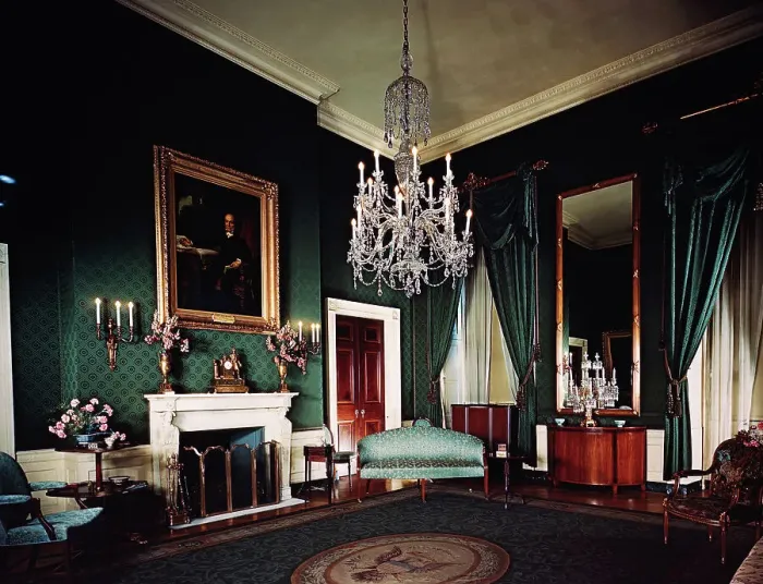 Framed Print : Green Room in the White House Framed Print : Green Room in the White House