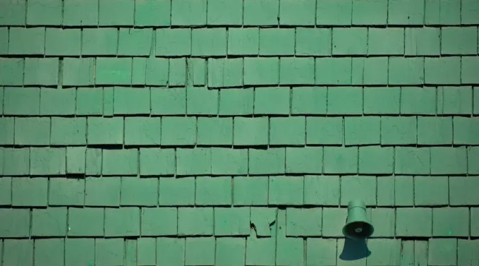 Framed Print : Green Shingles