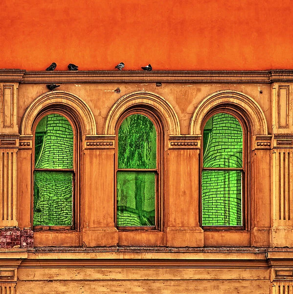 Three Green Windows