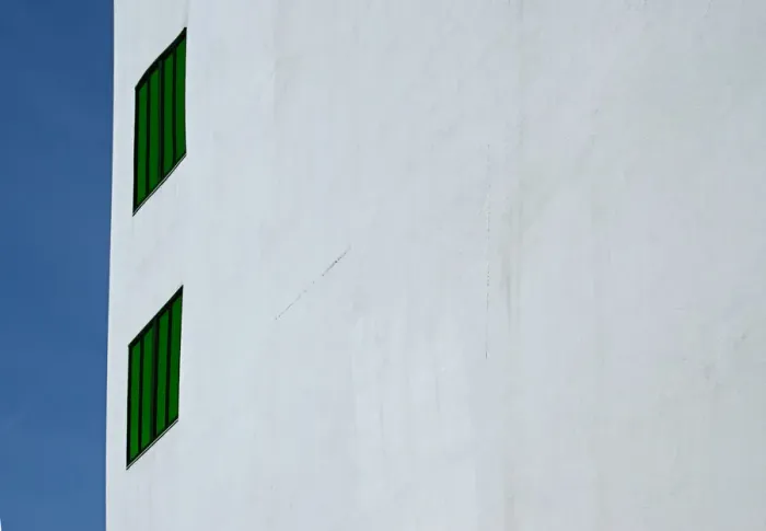 Framed Print : Two Green Windows