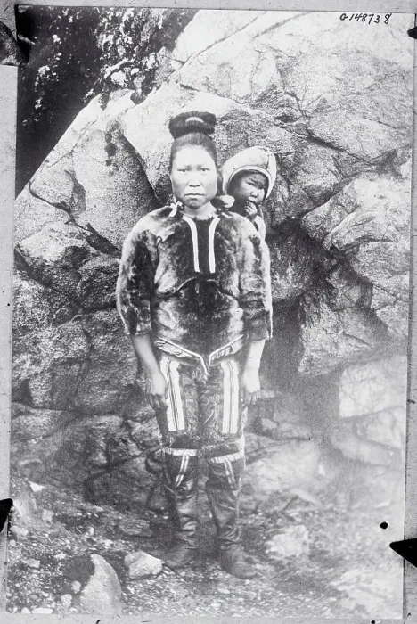 Framed Print : Greenland Woman with Her Infant Framed Print : Greenland Woman with Her Infant