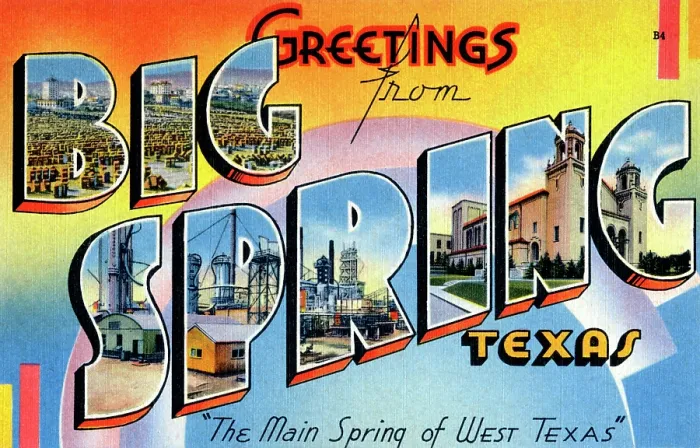 Framed Print : Greetings from Big Spring, Texas Framed Print : Greetings from Big Spring, Texas