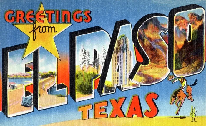 Framed Print : Greetings from El Paso, Texas Framed Print : Greetings from El Paso, Texas